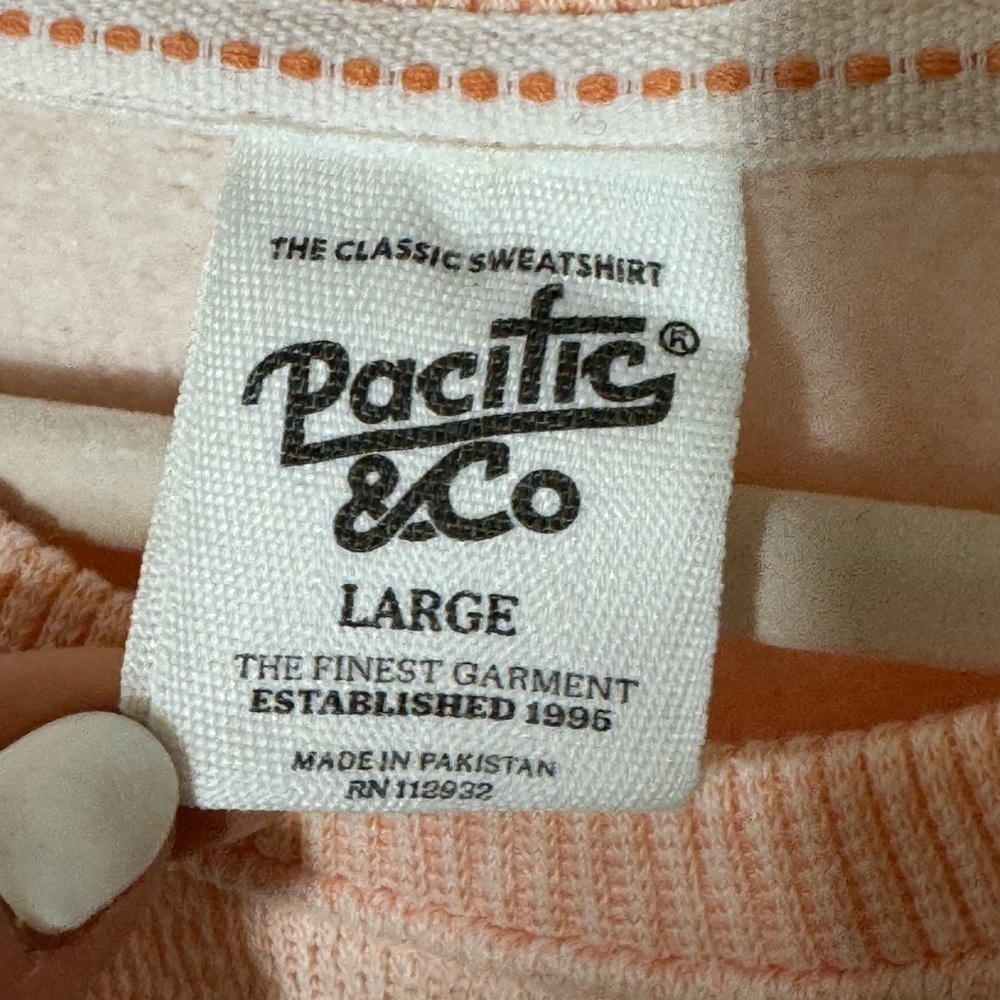 Adult Fuzzy letters PeachCrewneck Outer Banks Sweatshirt - Picture 5 of 5